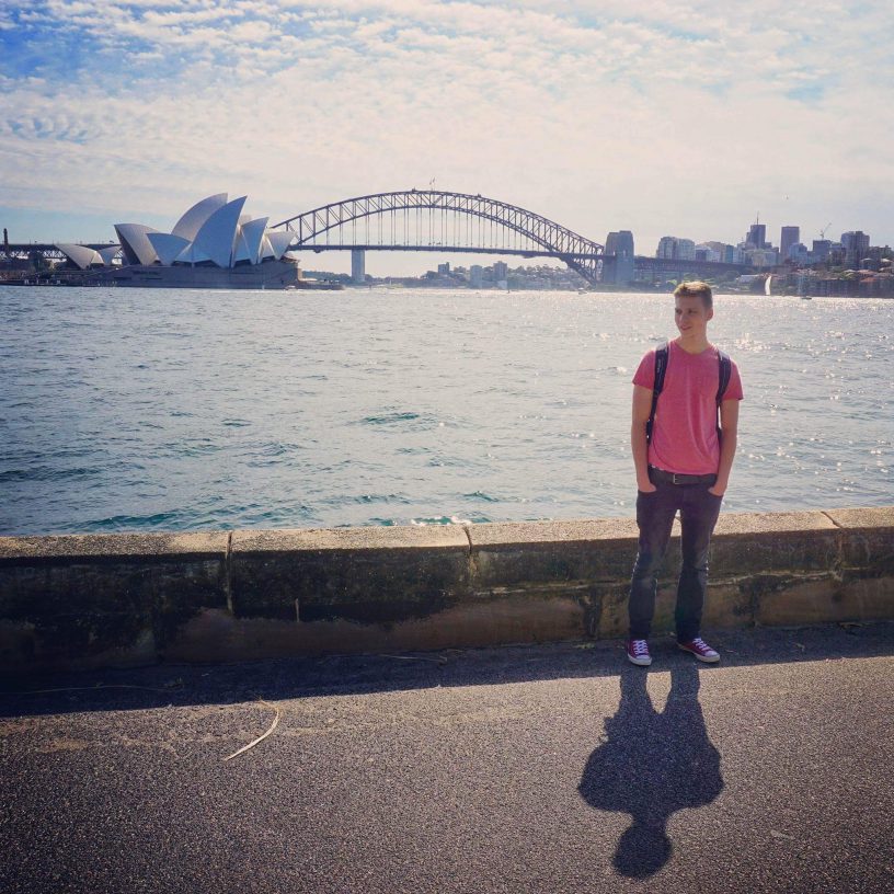 Ich vor der Harbour Bridge und dem Opra House