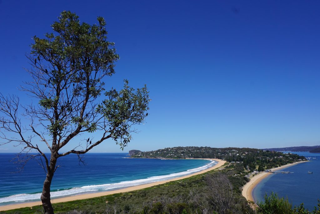 Der lange Strand links ist Palm Beach, hier kann man gut erkennen das es sich um eine Landzunge handelt
