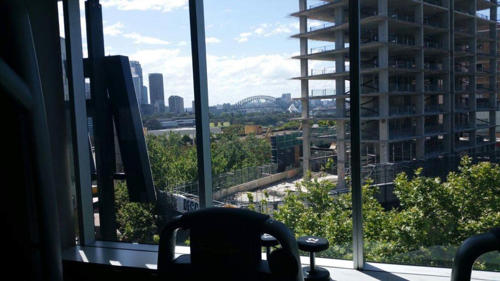 Der Blick aus dem Fitnes-Studio