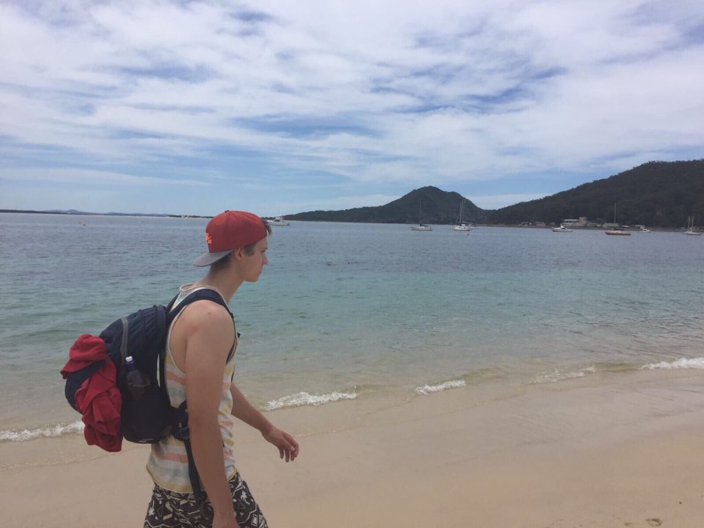 Ich, auf dem Weg zum Mount Tomaree