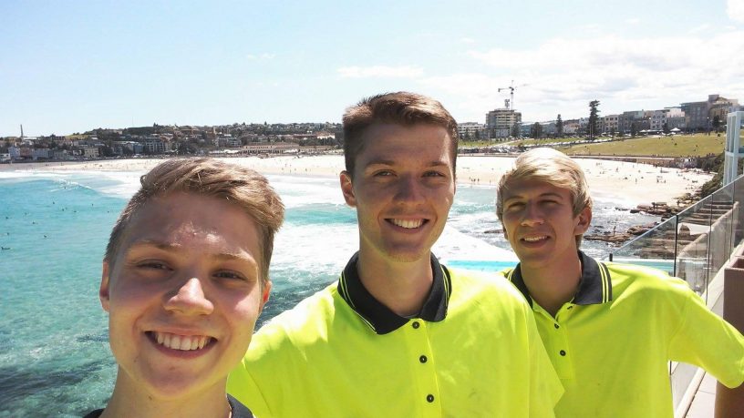 Links Ich, MItte Silas, Rechts Falk