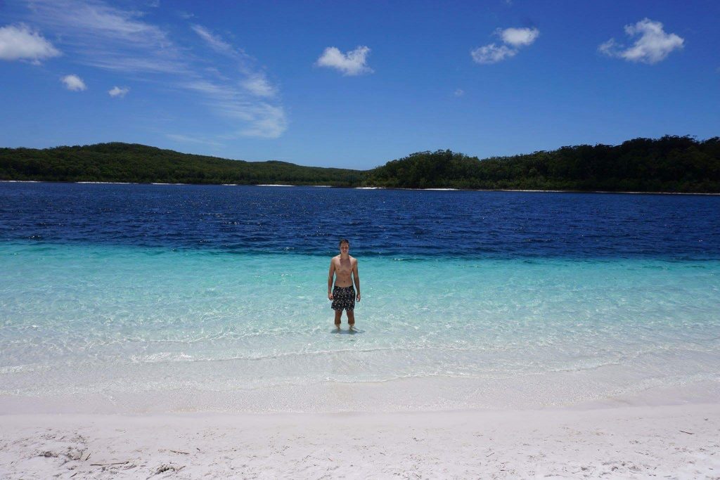 Ich im saubersten natürlichen Wasser, in dem ich wohl jemals geschwommen bin